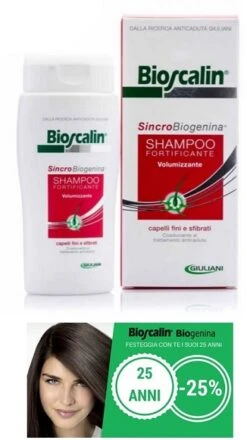 Bioscalin Sincro Shampoo Fortificante Volumizzante 200 Ml