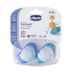 CHICCO Succhietti Compact Bimbo Caucciù 6-16m 2 Pz